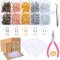 Earring Making Supplies, 1350pcs Earring Making Kit with Earring Hooks, Jump Rings, Pliers, Earring Backs, Earrings Holder Cards and Clear Bags for DIY Earring Supplies and Earring Findings